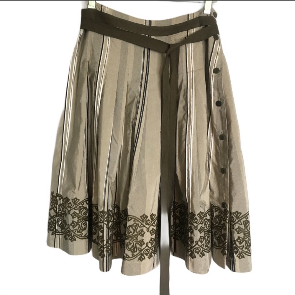 Carlisle Stripe Embroidered Skirt